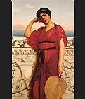 John William Godward A Classical Lady painting